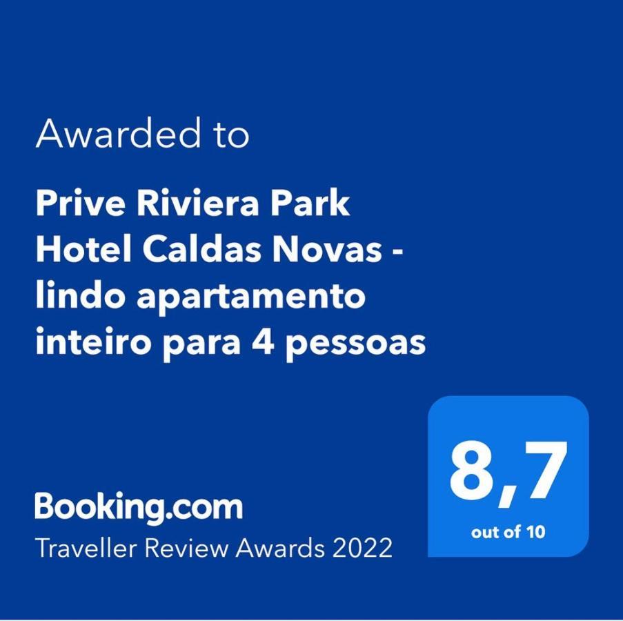 Prive Riviera Park Hotel Caldas Novas - Lindo Apartamento Inteiro Para 4 Pessoas エクステリア 写真